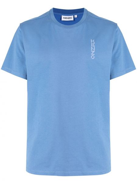 Camiseta de flores con estampado con estampado abstracto Kenzo azul