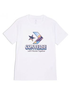 Camiseta de estrellas Converse blanco