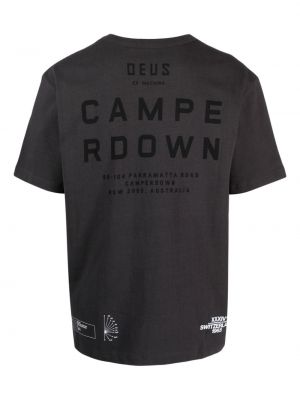 Bavlněné tričko Deus Ex Machina šedé