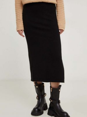 Kašmírové dlouhá sukně Answear Lab černé