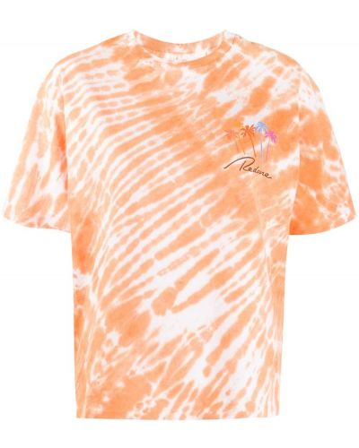 Camiseta con estampado tie dye Re/done naranja