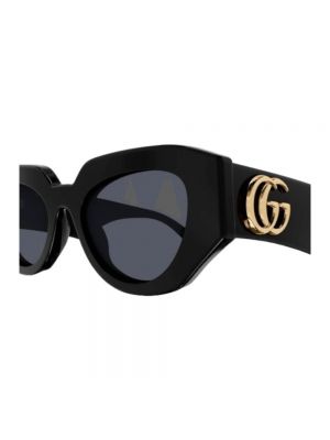 Okulary przeciwsłoneczne w geometryczne wzory eleganckie w geometryczne wzory Gucci czarne