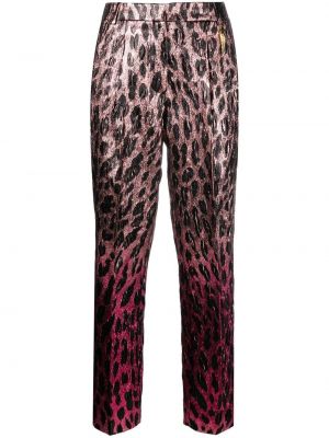 Παντελόνι με ίσιο πόδι με σχέδιο Roberto Cavalli ροζ