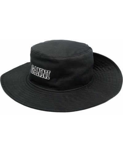 Sombrero con estampado Ganni negro