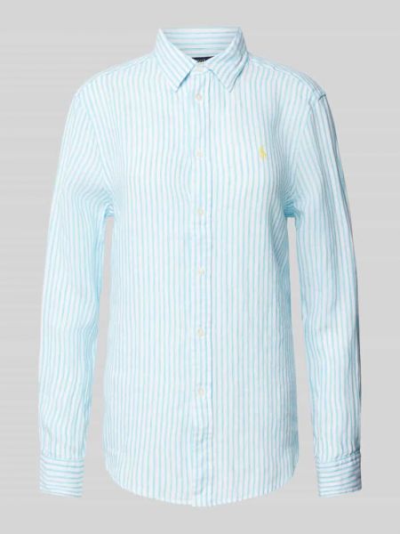 Lniana bluzka w paski relaxed fit Polo Ralph Lauren