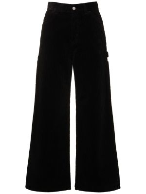 Pantalones de pana de algodón Carhartt Wip negro
