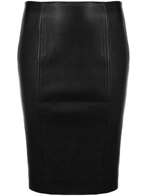 Kožená sukňa Kiki De Montparnasse čierna