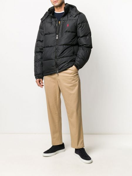 Péřová bunda s kapucí Polo Ralph Lauren černá