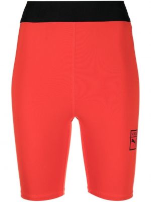 Pantaloni scurți pentru ciclism cu imagine Puma roșu