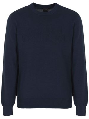Пуловер Armani Exchange синьо