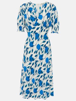 Midi ruha nyomtatás Diane Von Furstenberg kék