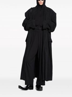 Kašmírový kabát Balenciaga černý