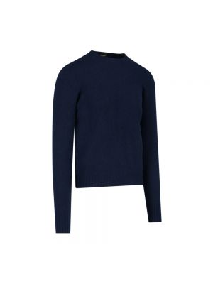 Sweter z okrągłym dekoltem Drumohr niebieski