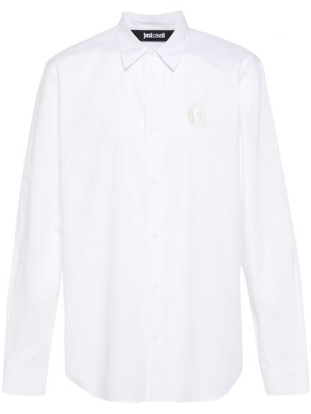 Haftowana koszula Just Cavalli biała