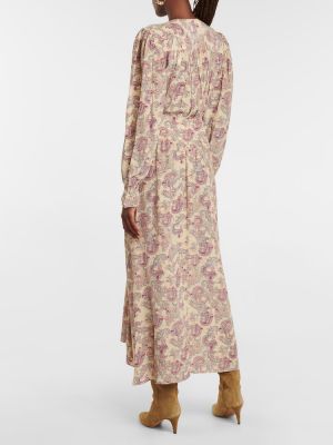 Rochie midi de mătase cu model paisley Isabel Marant