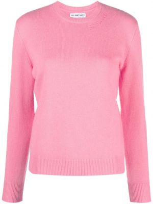 Slim fit sveter s výšivkou Mc2 Saint Barth ružová