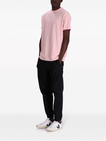 Kokvilnas t-krekls ar apdruku Karl Lagerfeld rozā