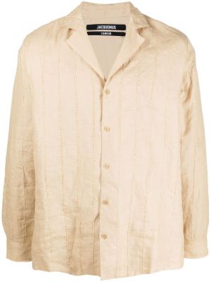 Camisa con bordado Jacquemus beige