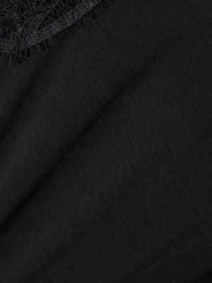 Кружевная ночная рубашка из джерси Skin черная