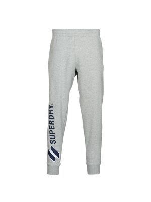 Pantaloni sport cu aplicații Superdry gri