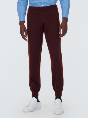 Pantaloni tuta di lana slim fit Berluti rosso