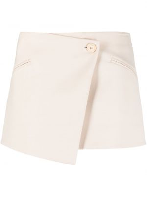 Asimetriškas mini sijonas su sagomis Semicouture balta