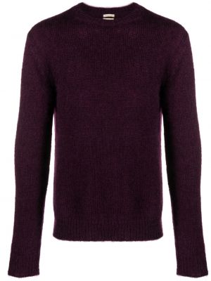 Svilen pulover iz moherja Massimo Alba vijolična