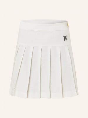 Mini spódniczka plisowana Palm Angels biała
