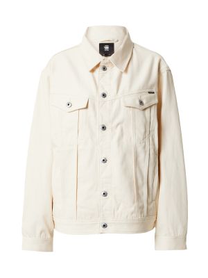 Jednofarebná bavlnená priliehavá džínsová bunda G-star Raw