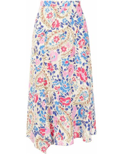 Suknja s cvjetnim printom s printom Isabel Marant bijela