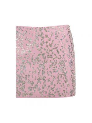 Mini falda con lentejuelas de cintura alta Blumarine rosa