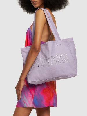 Bombažna nakupovalna torba Rotate vijolična