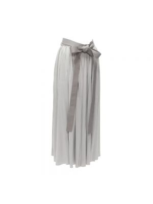 Falda de cuero Celine Vintage gris