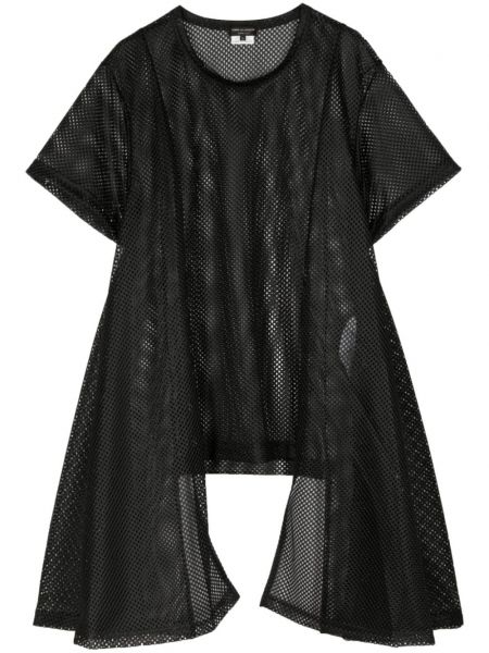 Asimetrisks tīkliņa t-krekls Comme Des Garçons Homme Plus melns