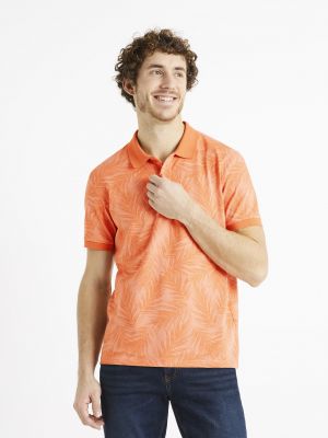 Поло тениска Celio оранжево