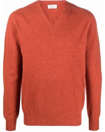 Jersey de punto con escote v de tela jersey Altea naranja