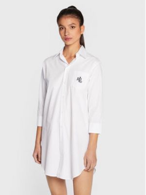 Noční košilka Lauren Ralph Lauren bílá