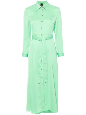 Midi haljina od krep Pinko zelena