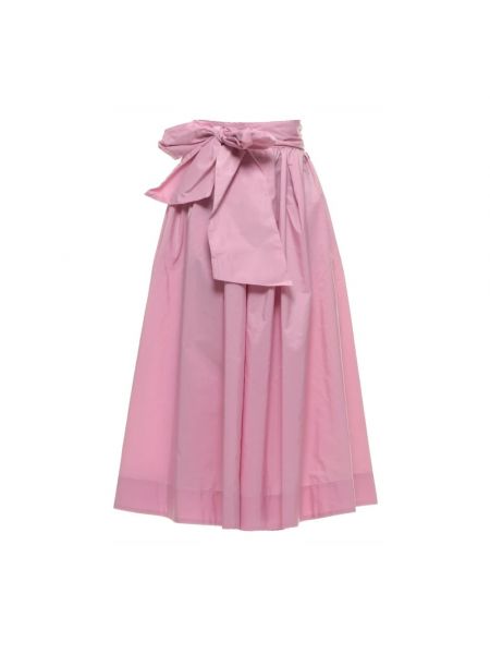 Sukienka długa w kwiatki Akep różowa