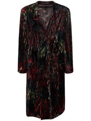 Palton de mătase Yohji Yamamoto roșu