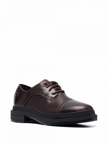 Zapatos oxford con tacón chunky Timberland marrón
