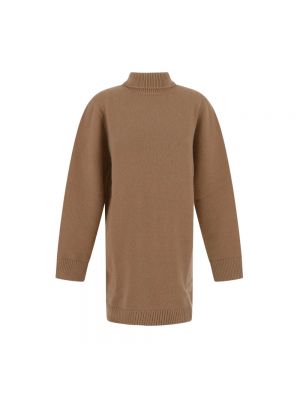 Dzianinowy sweter Laneus brązowy