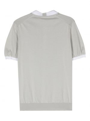 Medvilninis polo marškinėliai Kiton pilka