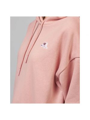 Sudadera con capucha de algodón Champion rosa
