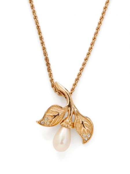 Přívěsek s perlami Christian Dior Pre-owned zlatý