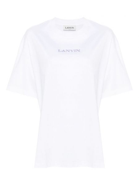 Broderet t-shirt Lanvin hvid