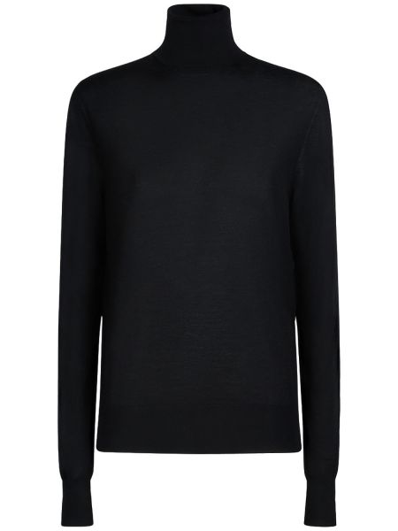 Kashmir turtleneck topp The Row svart