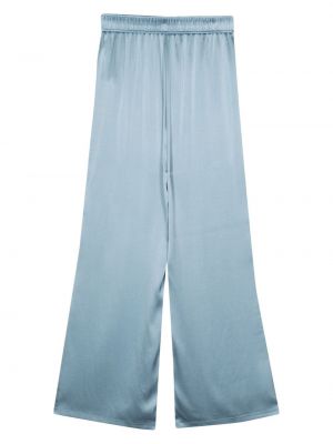 Jedwabne proste spodnie Seventy niebieskie