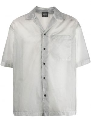 Camicia trasparente a maniche corte 44 Label Group grigio