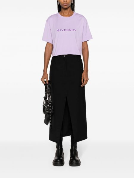 Bavlněné tričko Givenchy fialové